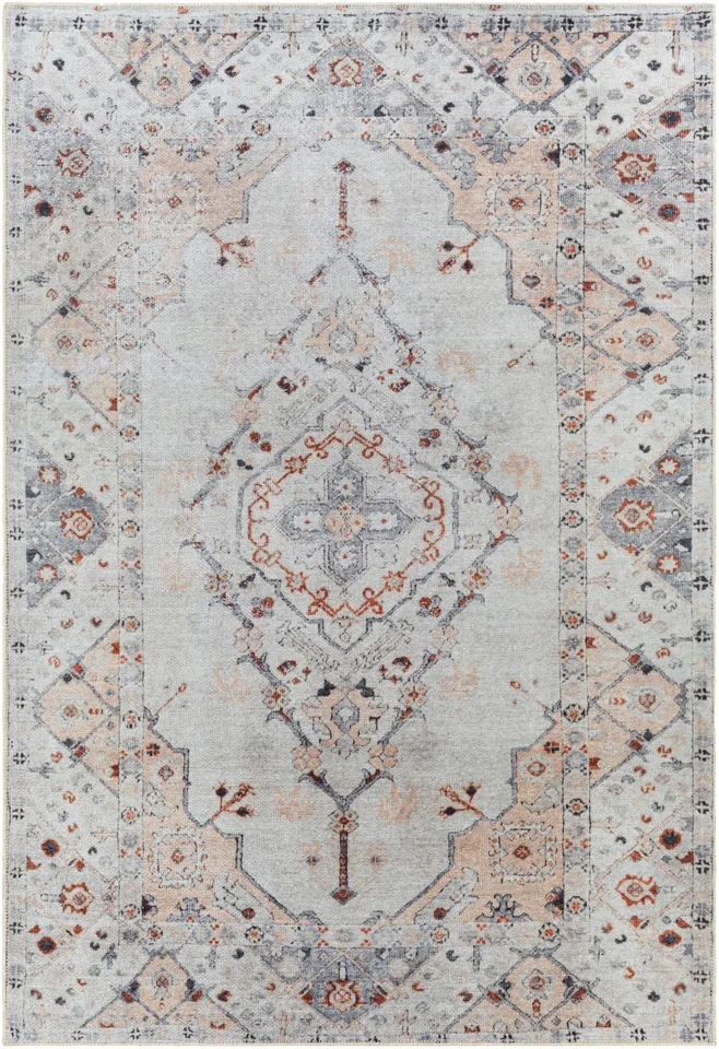 Tahmis Gray Indoor 6'7" x 9' Machine Woven Rug