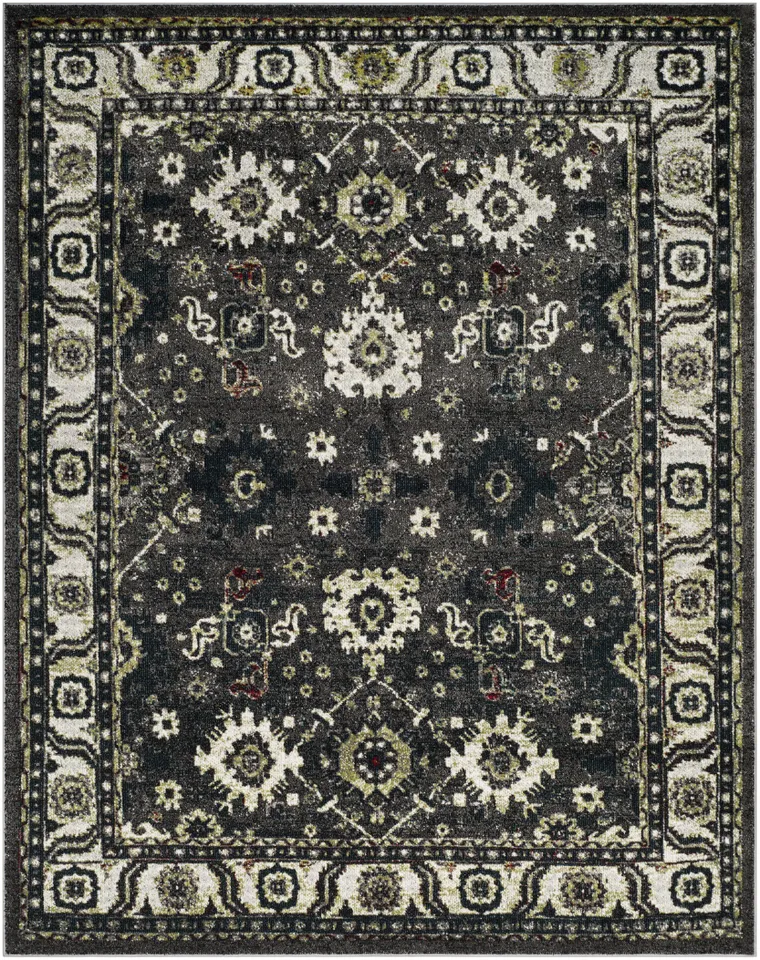Arlo Home Woven Area Rug, VTH214M, Dark Grey/Ivory,  8' X 10'