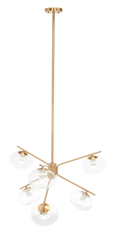 Bartoli 6 Light 25" Chandelier - Brass