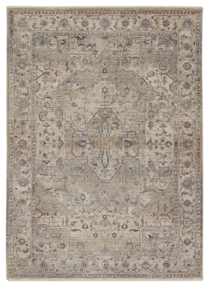Starling Medallion Tan/ Cream Area Rug (5'3"X8'1")