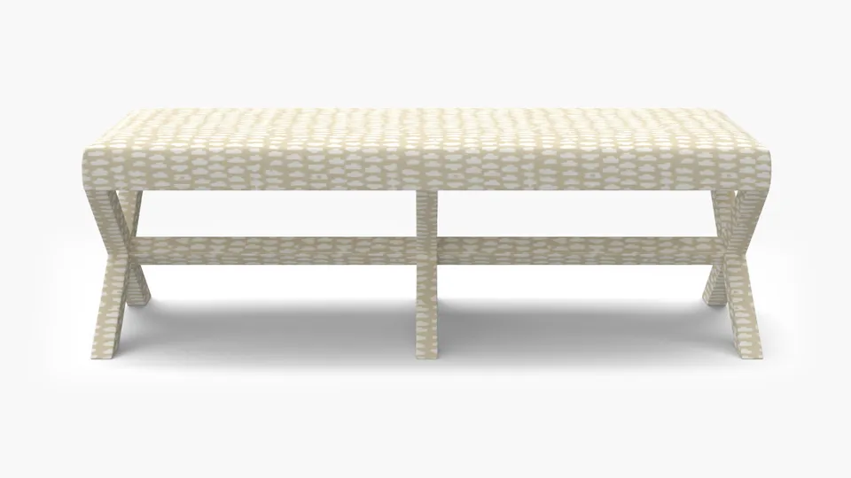 Double X Bench, Sand Odalisque