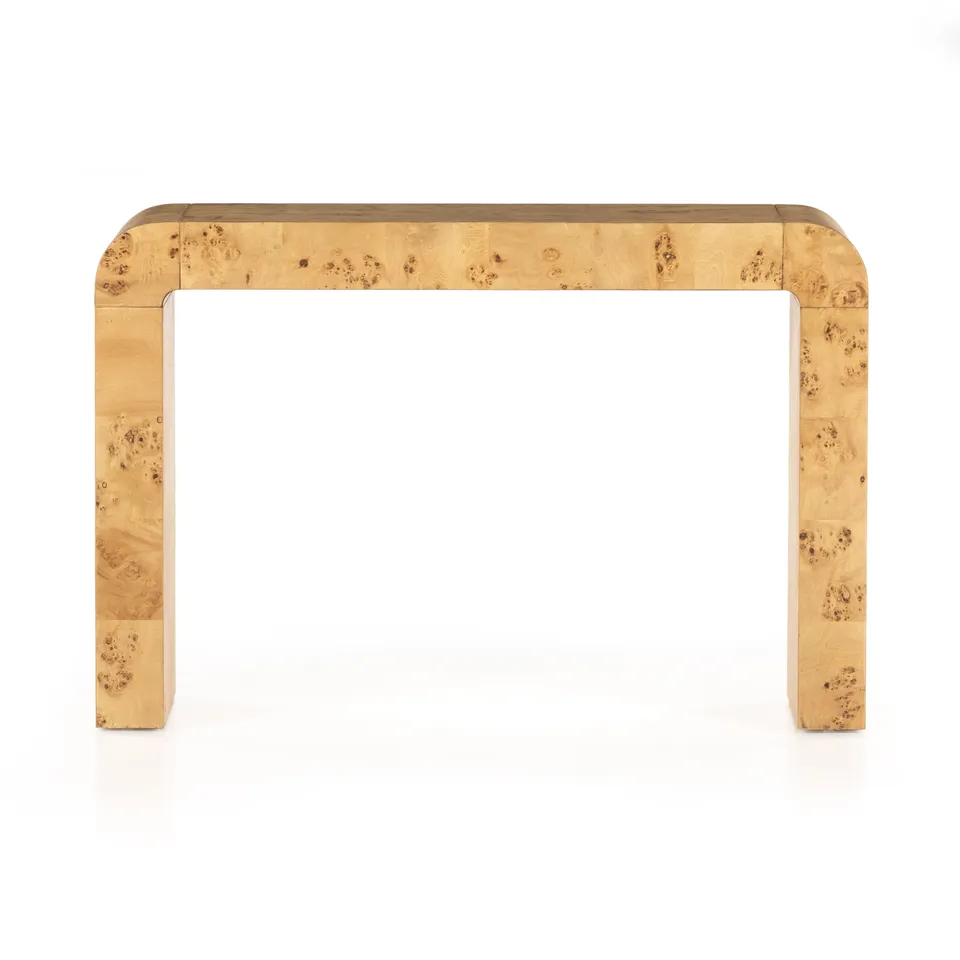 Jenson Console Table - Natural Poplar Burl Veneer