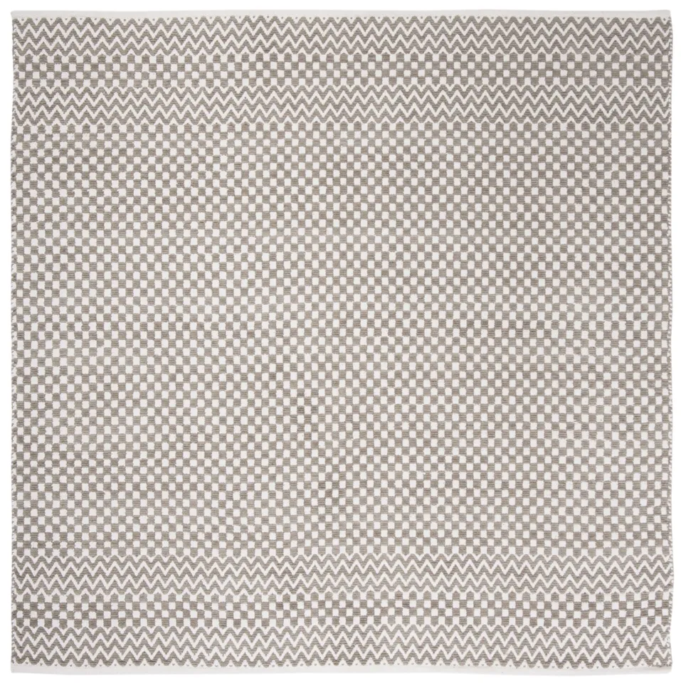 Arlo Home Hand Tufted Area Rug, BOS686E, Taupe,  6' X 6' Square