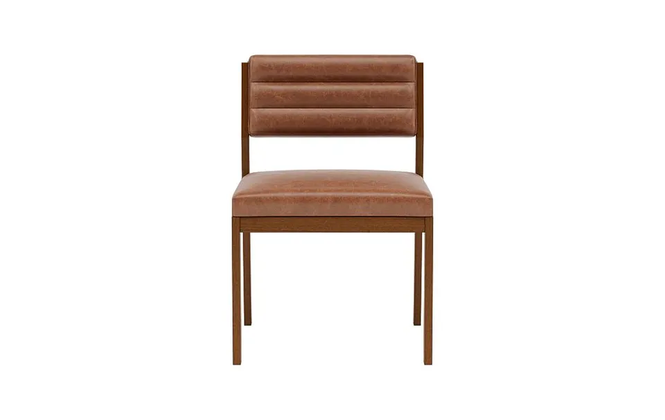 Nora Leather Upholstered Armless Chair