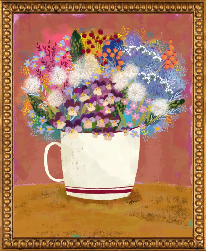 Violas in Russet by Joy Laforme for Artfully Walls