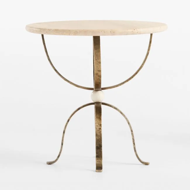 Telephone Travertine 20" Side Table, Set of 2 by Laura Harrier & Tiffany Howell