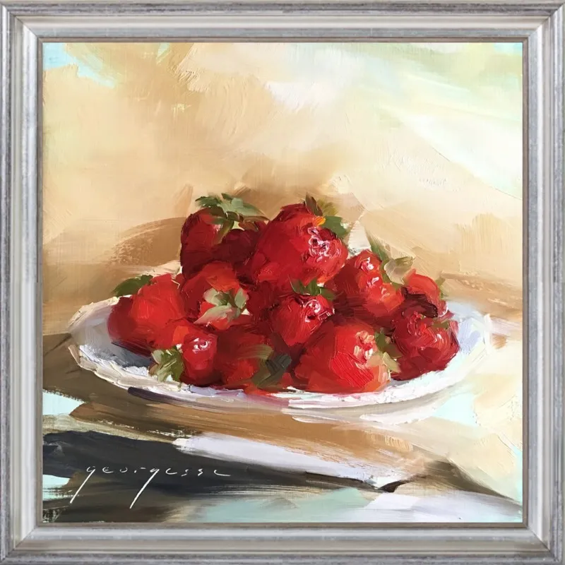 "Summer Strawberries 2" by Georgesse Gomez for Artfully Walls