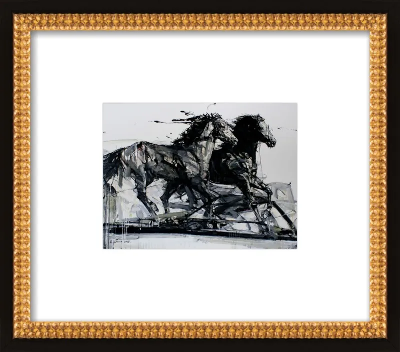 Black Stallions by Shao Y. Zhang for Artfully Walls