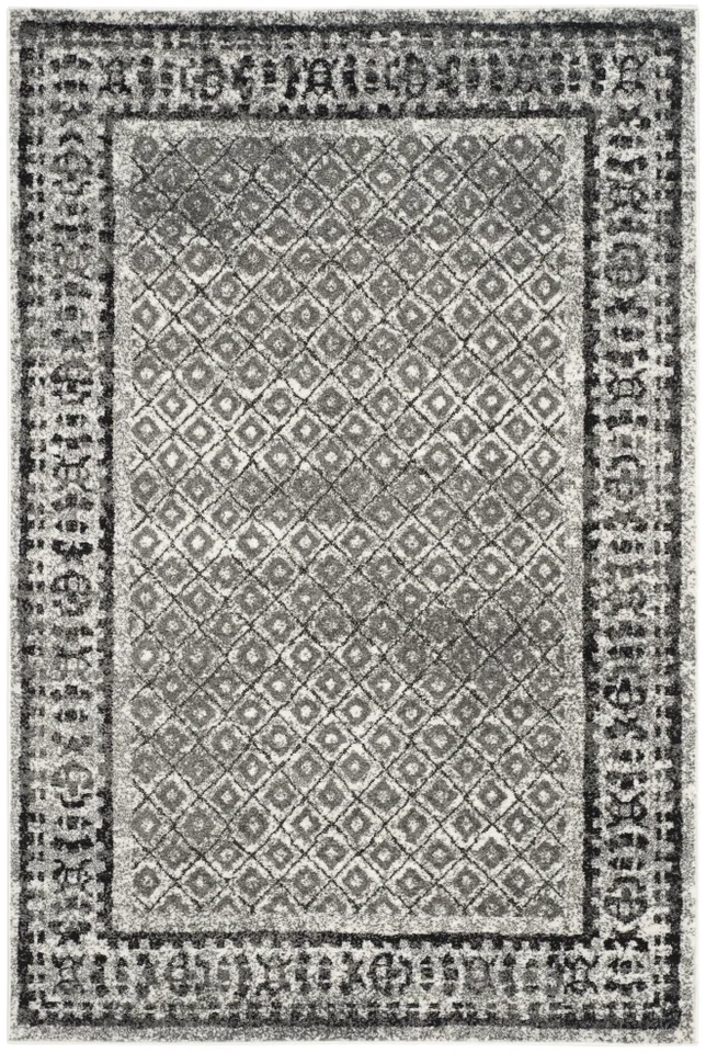 Arlo Home Woven Area Rug, ADR110B, Ivory/Silver,  5' 1" X 7' 6"