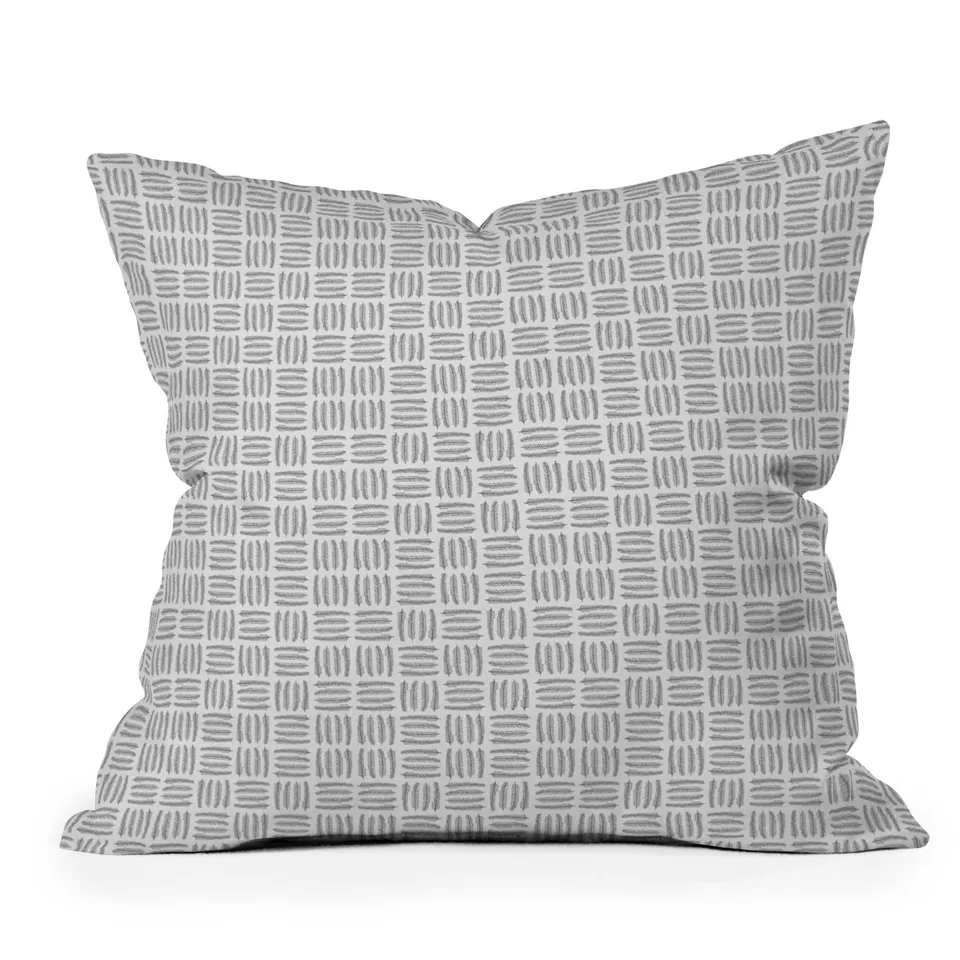 Pine Needle Checker I by Iveta Abolina - Indoor Throw Pillow 16" x 16" Cover only