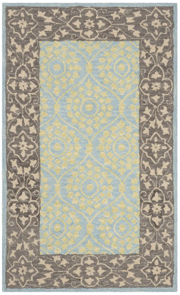 Arlo Home Hand Hooked Area Rug, SZN104A, Chocolate/Yellow,  3' X 5'