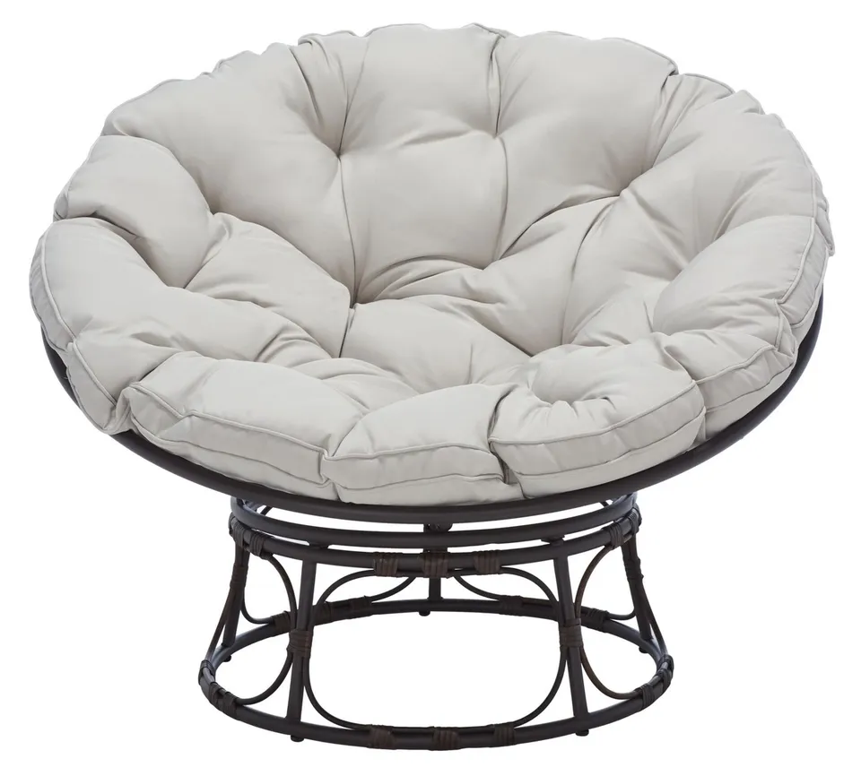 Kiraya Papasan Chair - Brown/Gray