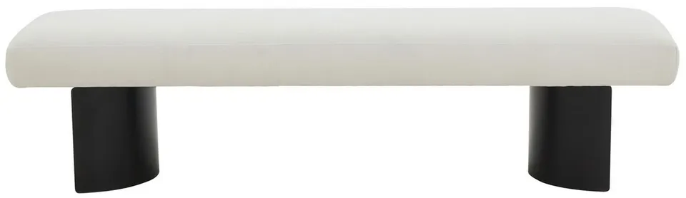 Raelee Metal Legs Bench - White / Black