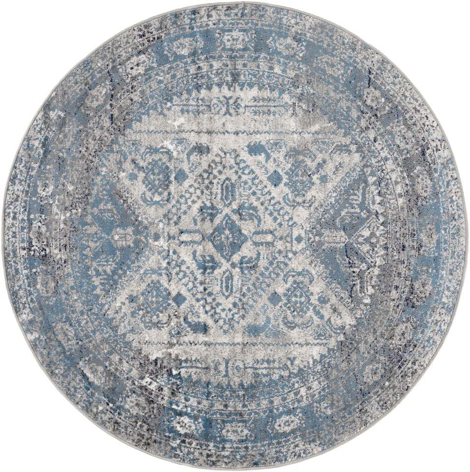 Monte Carlo Gray Indoor 5'3" x 5'3" Machine Woven Rug