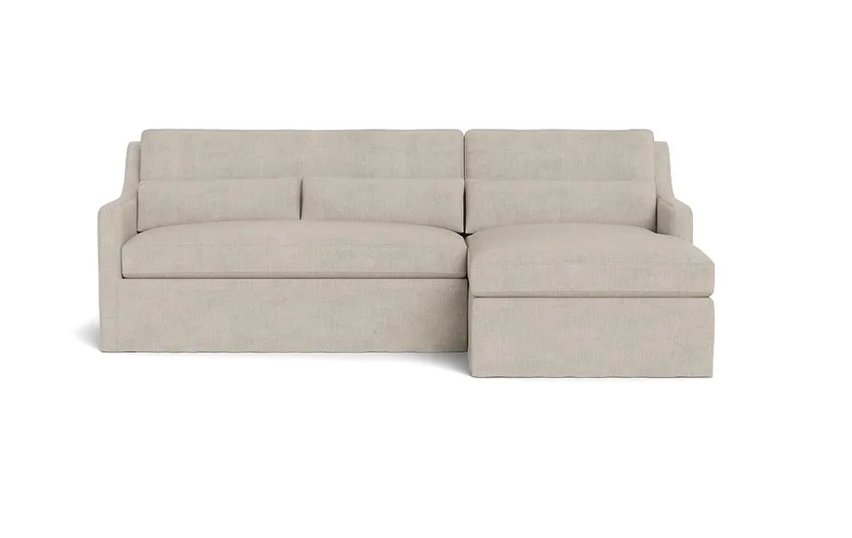 Ella Slipcovered 3-Seat Right Chaise Sectional