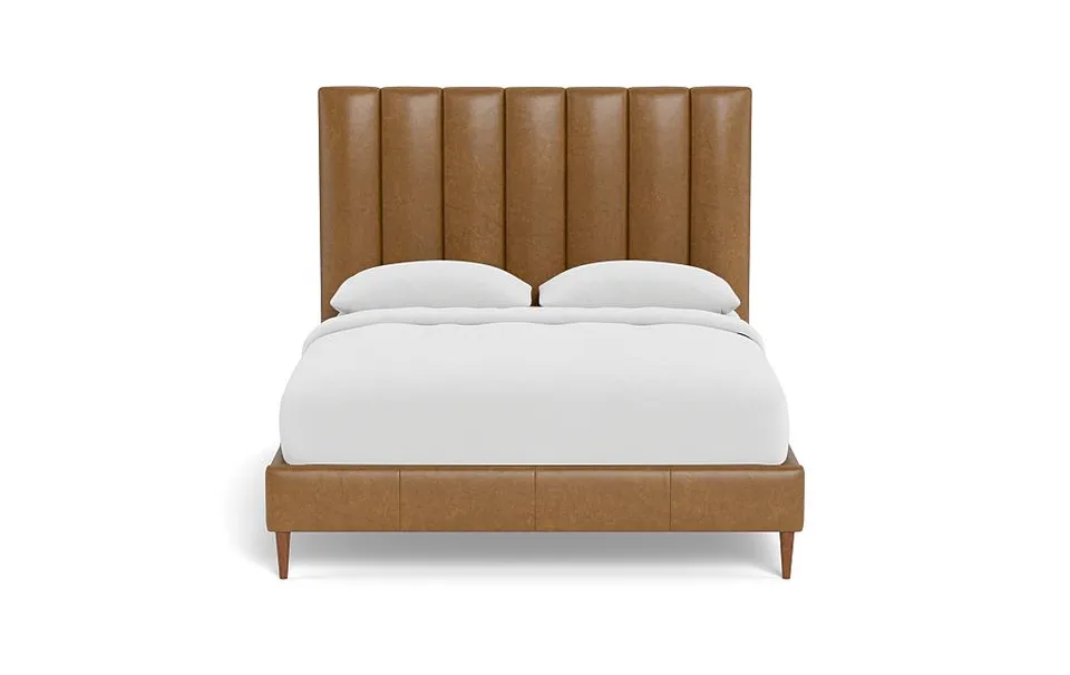 Lowen Leather Upholstered Bed with Tufting Option