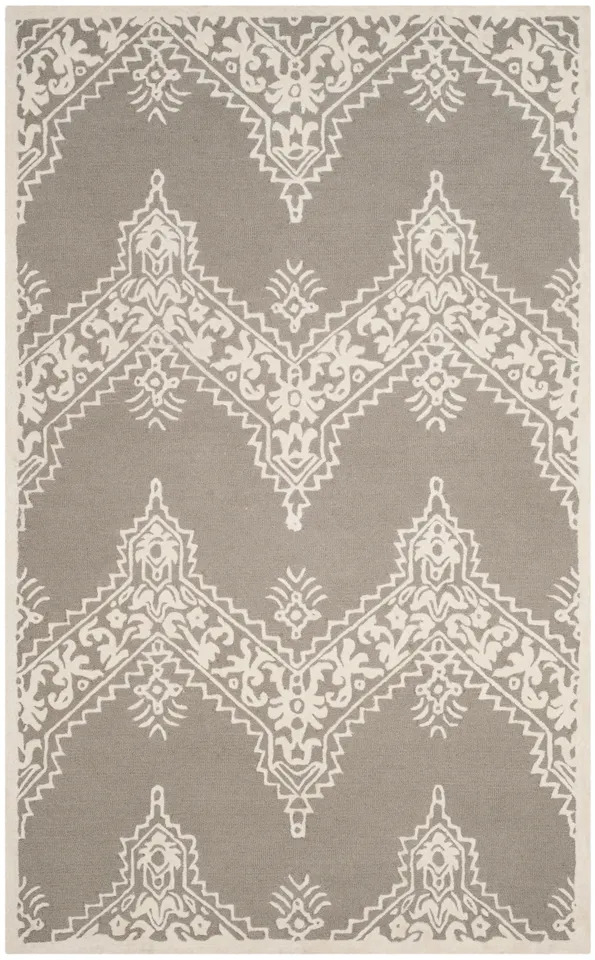 Arlo Home Hand Tufted Area Rug, MNH523A, Grey/Ivory,  5' X 8'