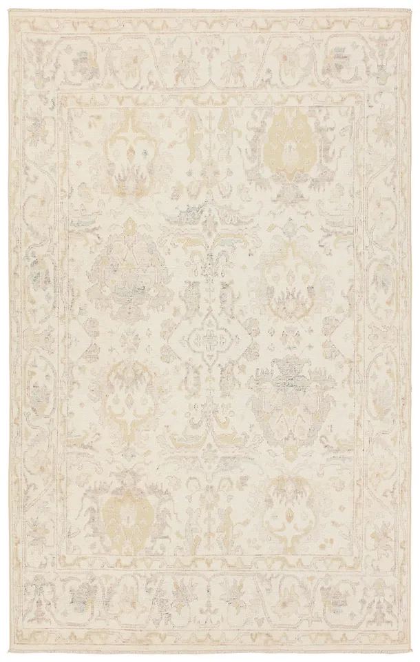 Dalila BOH31 Vintage Look White and Multicolor Area Rug (7'10"x9'10")