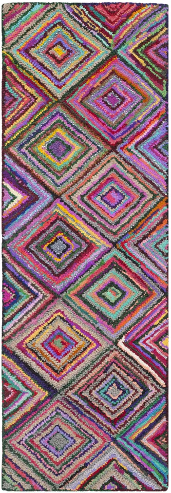Arlo Home Hand Tufted Area Rug, NAN317A, Multi,  2' 3" X 8'