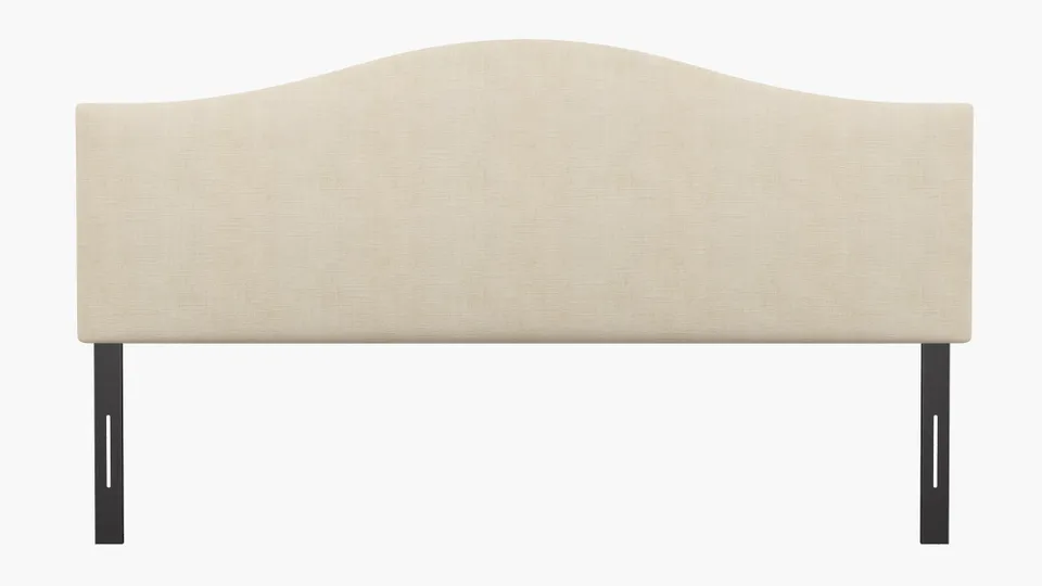 Camelback Headboard, Talc Everyday Linen, King