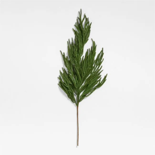 Faux Norfolk Pine Holiday Stem 45"