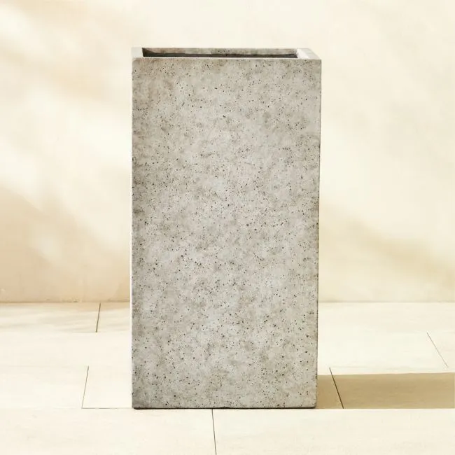 Ash Square Grey Cement Indoor/Outdoor XL Planter 31.5"H