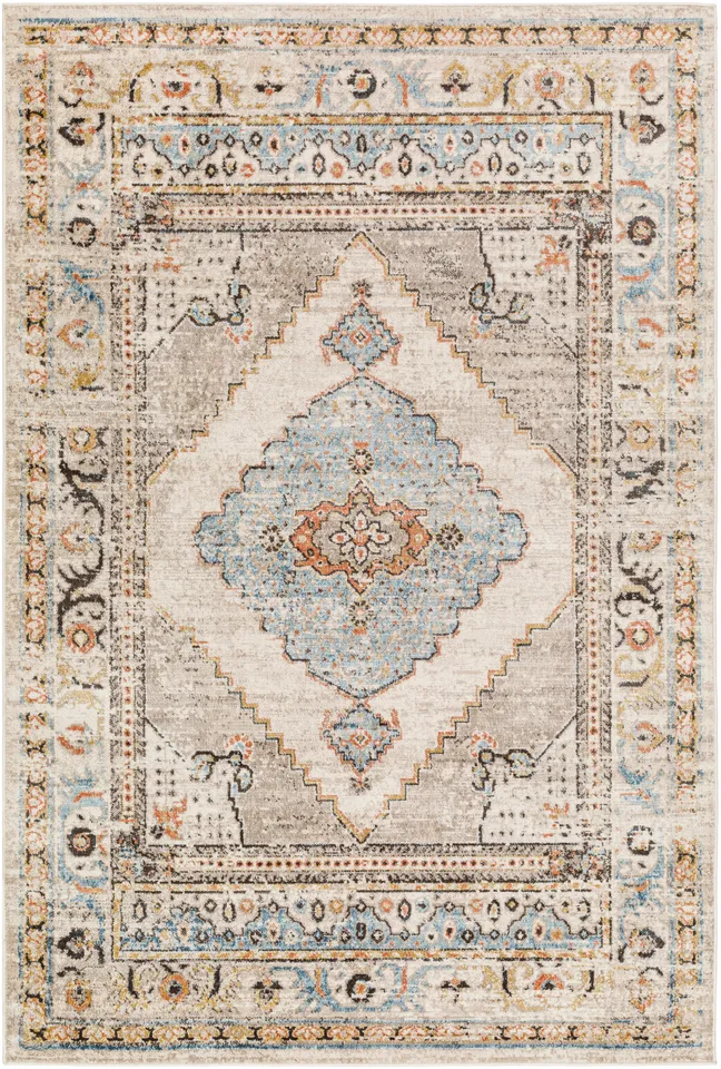 Pertek Beige Indoor 2'7" x 7'3" Machine Woven Rug