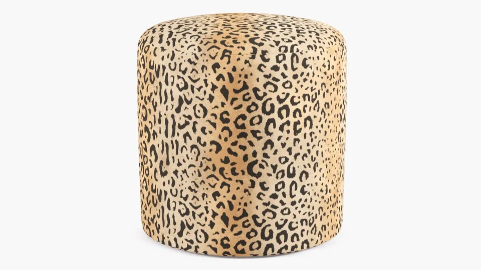 Drum Ottoman, Leopard