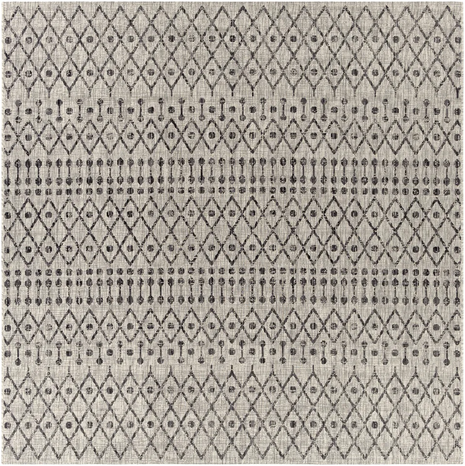 Eagean Beige Outdoor 6'7" x 6'7" Machine Woven Rug