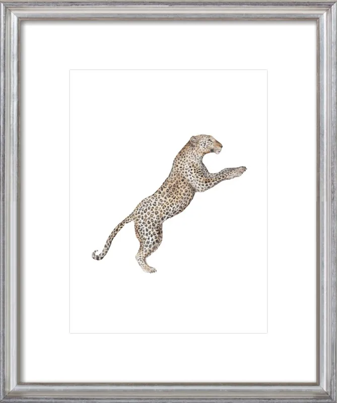 Leaping Leopard Watercolor by Lauren Rogoff for Artfully Walls