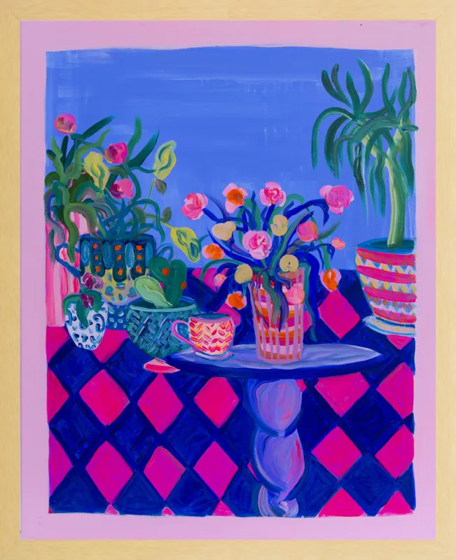 Pots and Plants painting by Davina Shefet for Artfully Walls