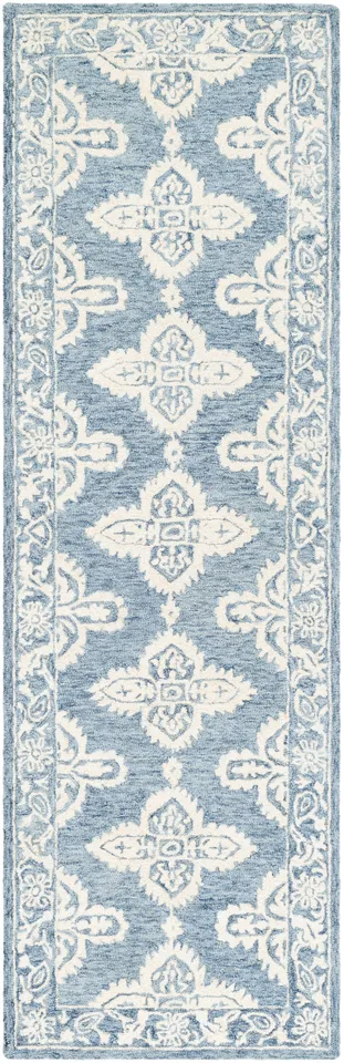 Granada Blue Indoor 2'6" x 8' Handmade Rug