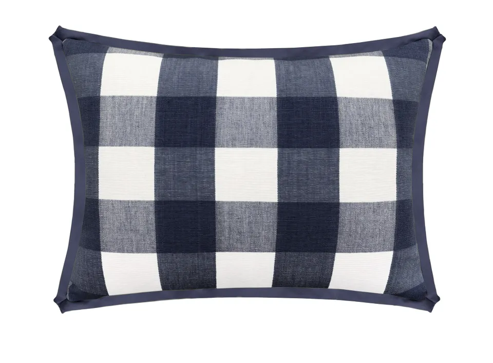 THE MINI :: CHARLESTON CHECK // NAVY BLUE - SWATCH 4" X 4" / BUTTERFLY FLANGE / Navy Blue
