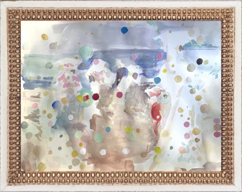 Beach scene (from memory)  by Hannah Dean for Artfully Walls