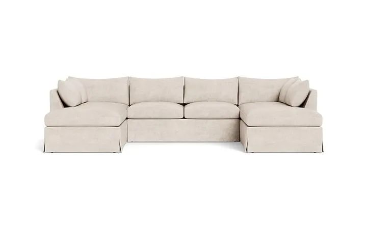 Sloan Slipcovered 3-Piece U-Bumper Sectional