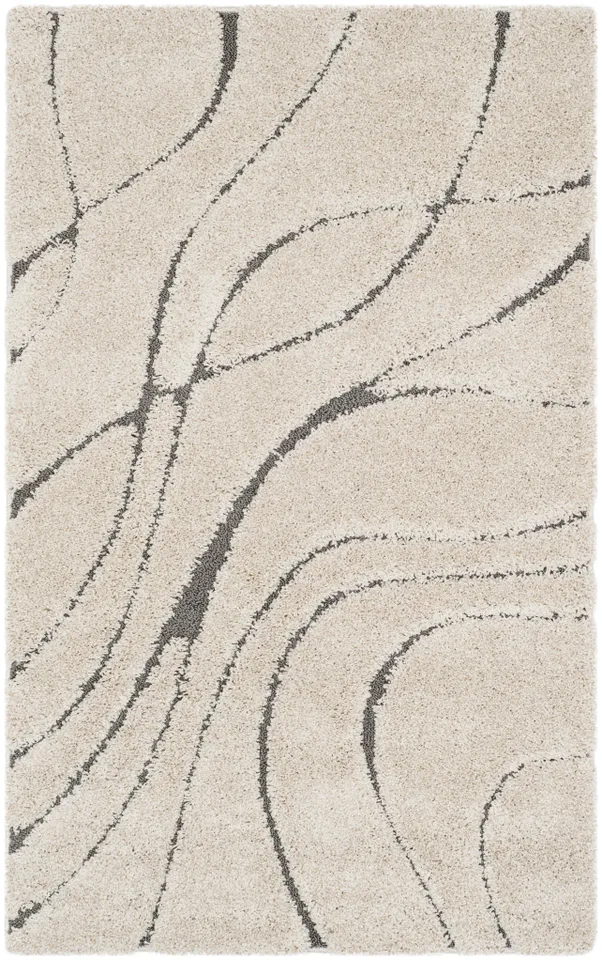 Arlo Home Woven Area Rug, SG471-1180, Cream/Grey,  3' 3" X 5' 3"