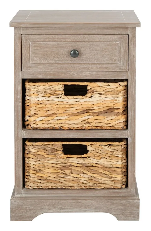 Carrie Side Table - White Washed