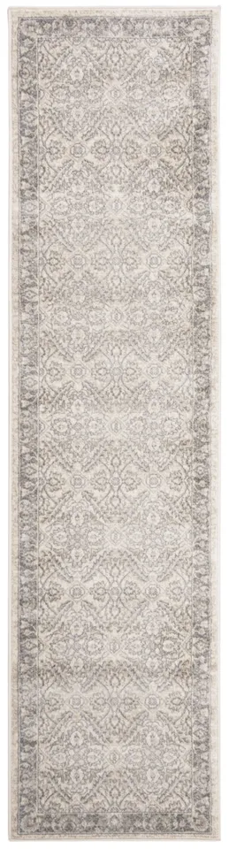 Arlo Home Woven Area Rug, BNT863B, Cream/Grey,  2' X 8'
