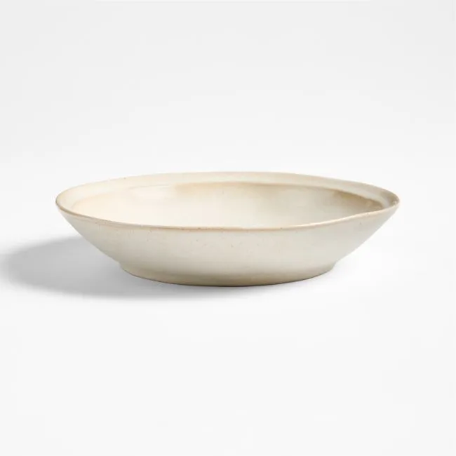 Prairie Natural Recycled Stoneware Low Bowl