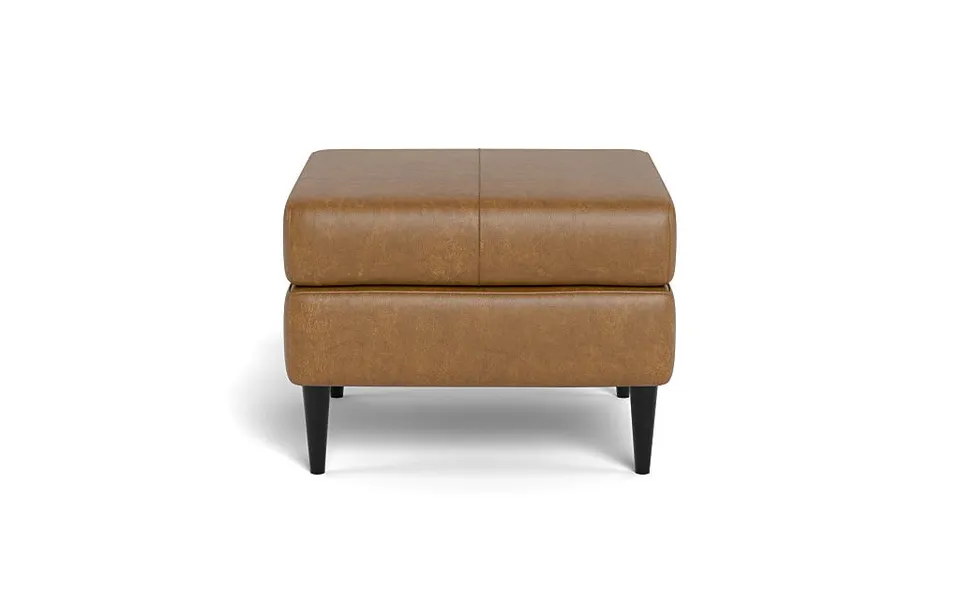 Asher Leather Ottoman 