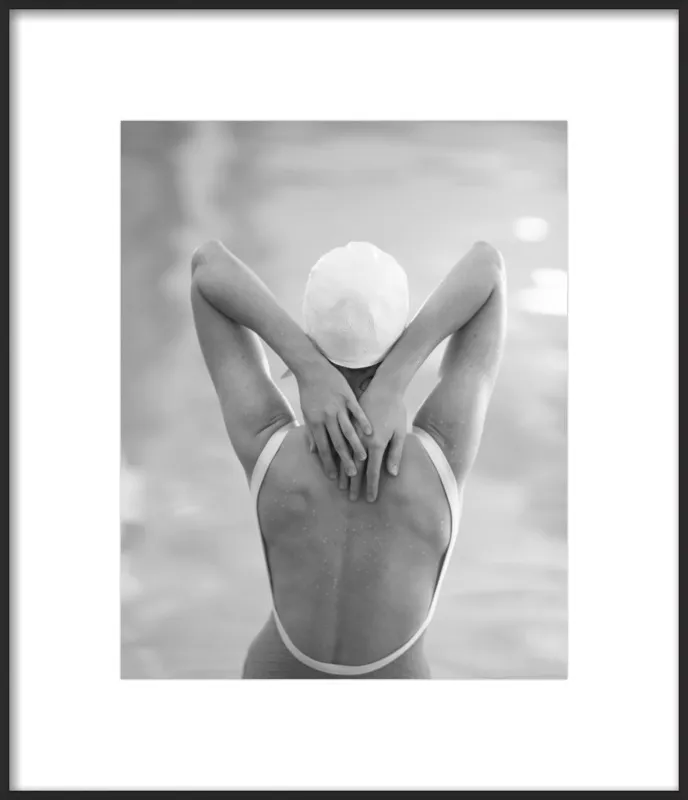 The Swimmer with a white  cap by Lucy Snowe for Artfully Walls