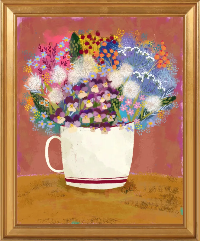 Violas in Russet by Joy Laforme for Artfully Walls