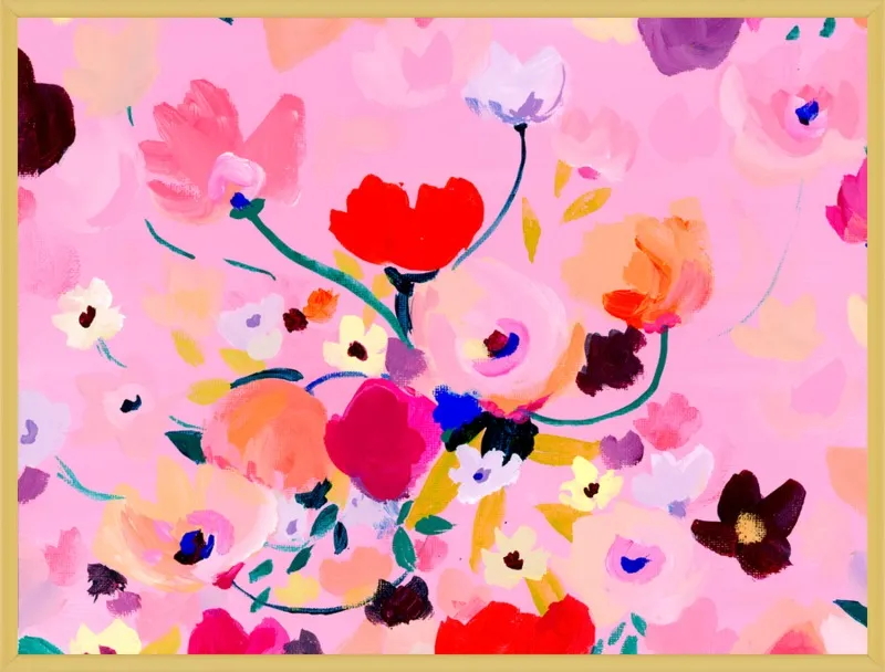 Pink Posey by KT Smail for Artfully Walls