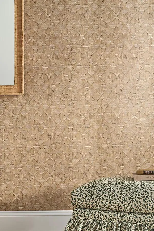 Jeremiah Brent Hoffman Sisal Peel-and-Stick Neutral Wallpaper