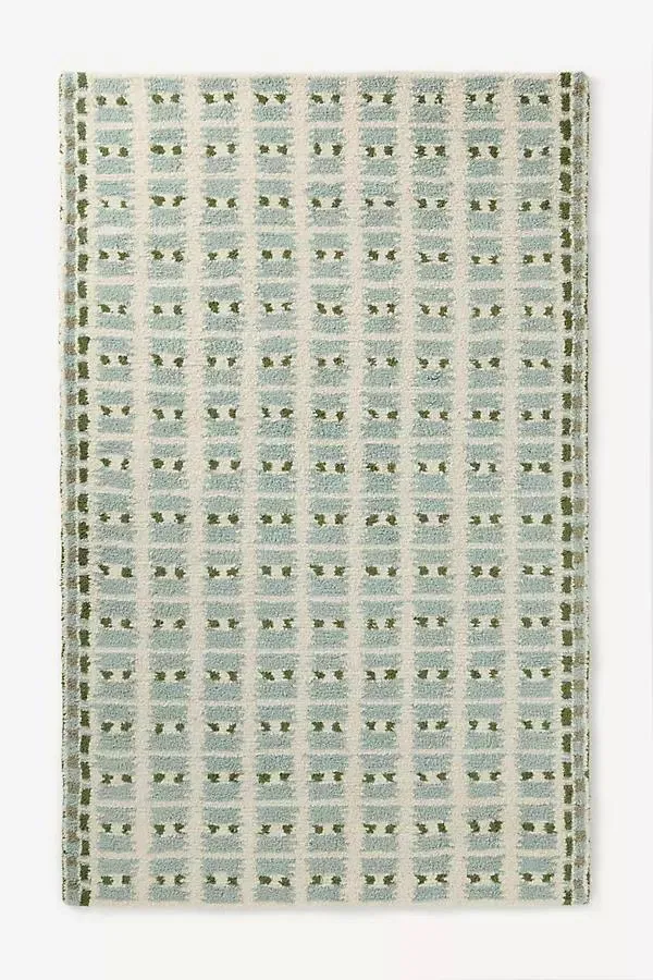 Kendall Hand-Tufted Wool Geometric Shag Rug