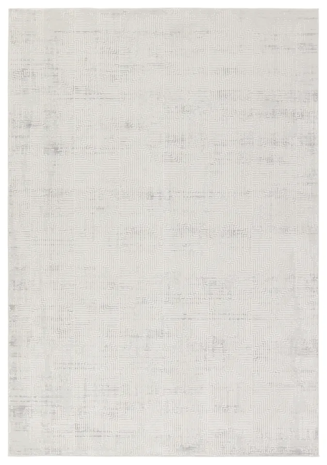 Ottavia CIQ48 Geometric Gray Area Rug (8'x10')