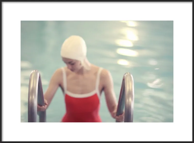 Swimmer in a Red Suit by Lucy Snowe for Artfully Walls