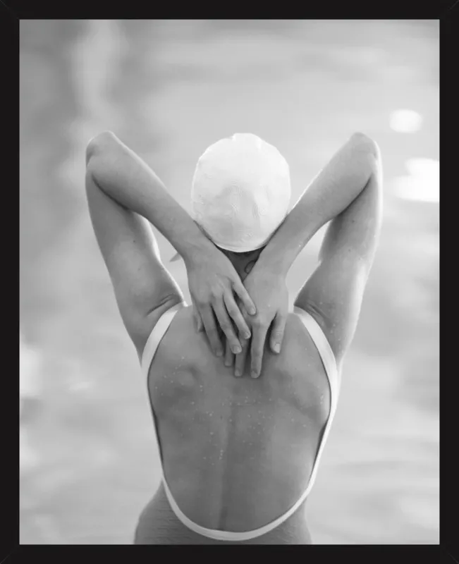 The Swimmer with a white  cap by Lucy Snowe for Artfully Walls