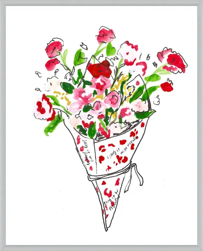 Bodega Flowers in Pink and Red by Larsen McDowell for Artfully Walls