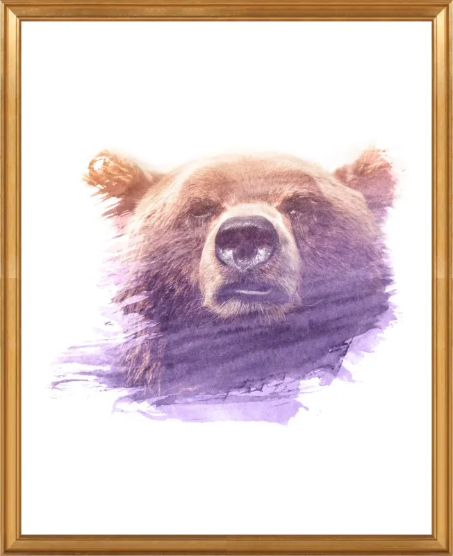 BEAR SUPERIMPOSED WATERCOLOR by Emiliano Deificus for Artfully Walls